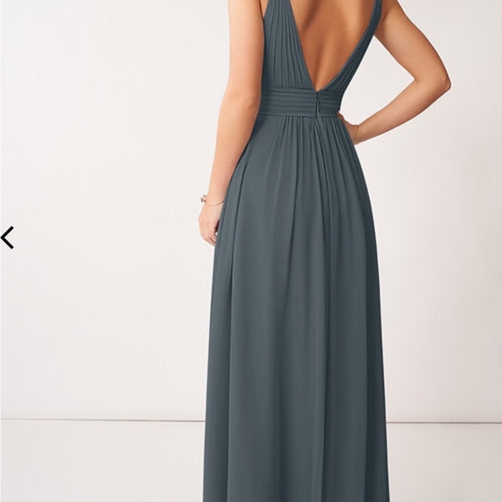 Azazie Floor length chiffon dress. - Picture 3 of 5